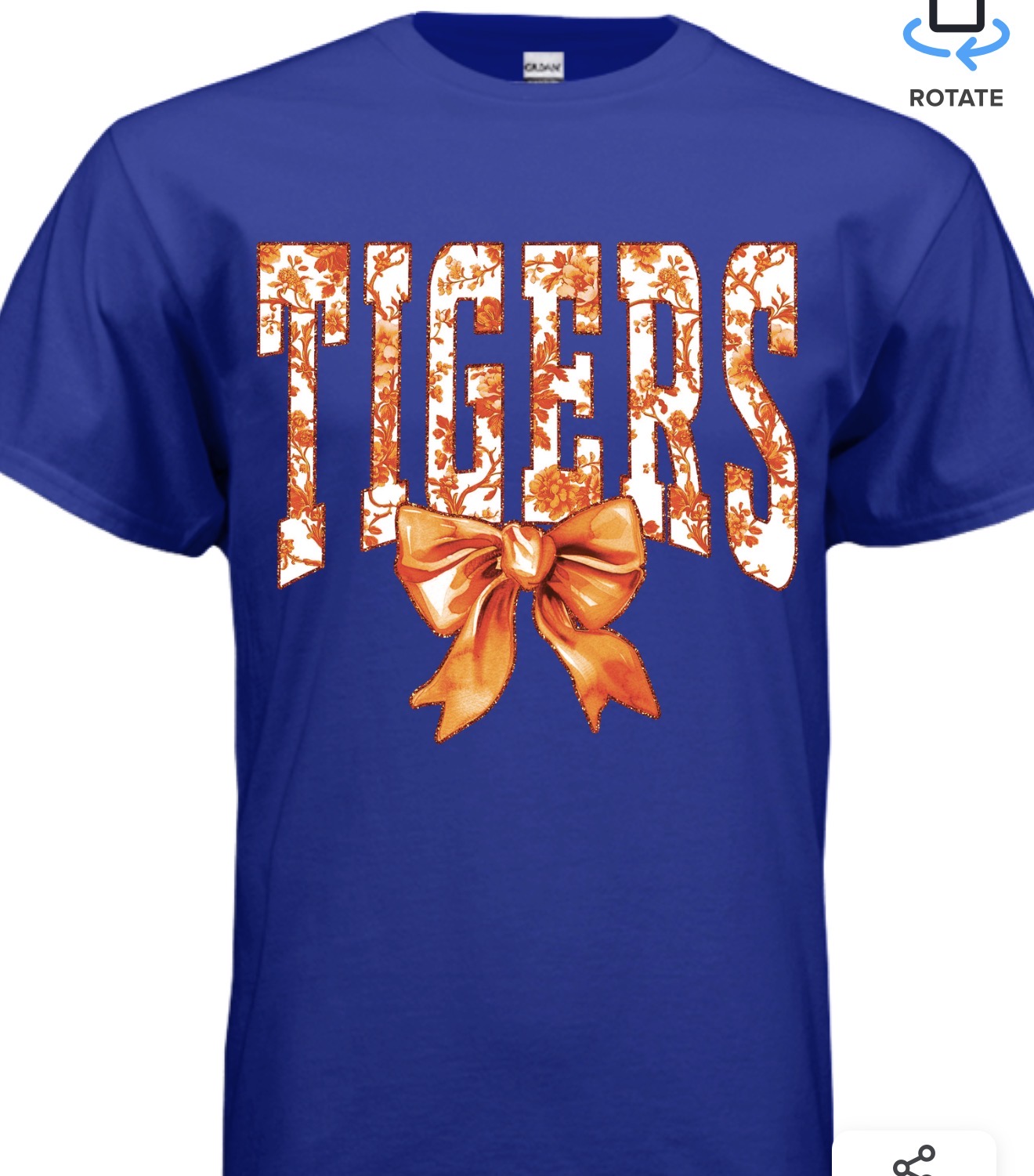 Tigers Floral Bow Shirt